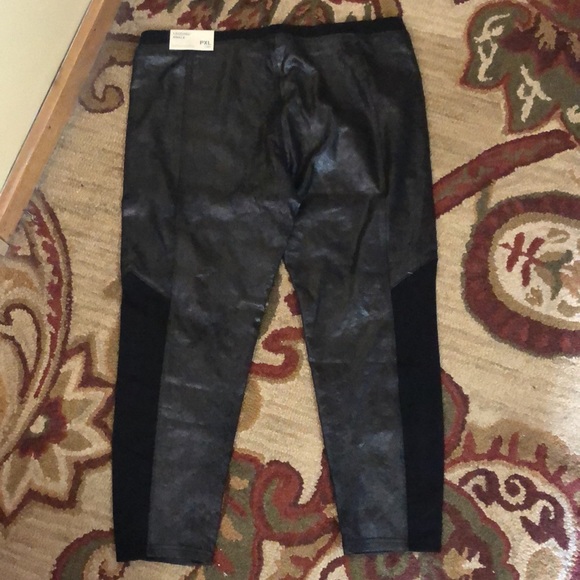 SOFT SURROUNDINGS size XL 18P Crackle Leather Look Crop STRETCHY Insert $89 NEW - Picture 3 of 12